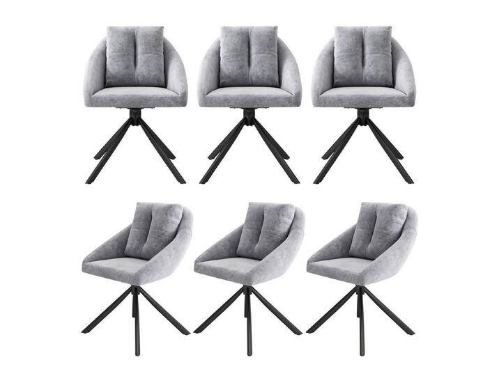 Gotagee Sitzgruppe Esszimmerstuhl-Set Drehstuhl Loungesessel mit Kissen Barhocker-Set, atmungsaktiver Samtstoff, ergonomisches Design, 6er-Set von OTTO