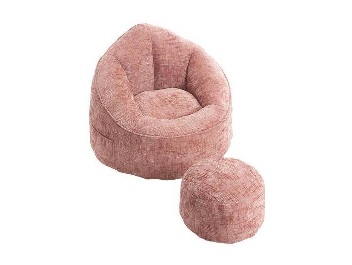 Gotagee Sitzsack Gepolstertes Sofa Lazy Sofa mit Fußhocker Einzelsofa Loungesessel, rosa, Rosa von OTTO