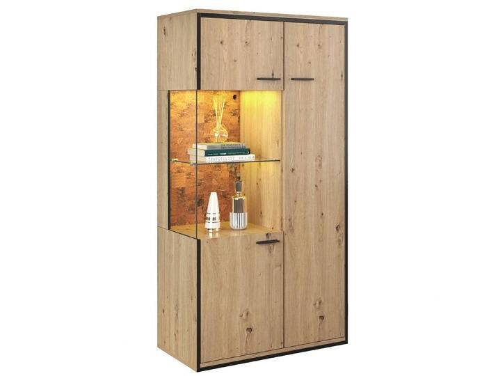 Gotagee Stauraumvitrine LED Vitrine mit Glasboden Schaukasten Präsentationsmöbel Schrank von OTTO