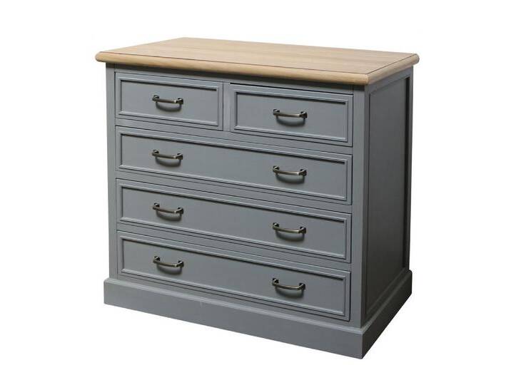 Grafelstein Kommode Kommode FARMHOUSE grau braun mit 5 Schubladen Landhausmöbel modern von OTTO