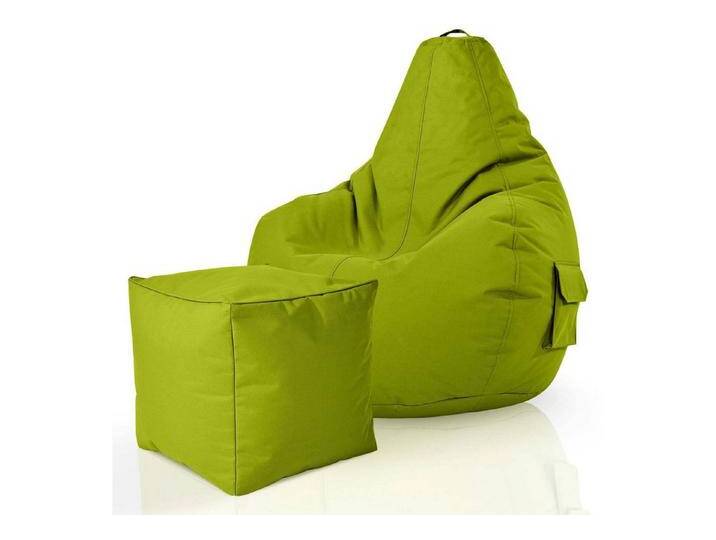 Green Bean Sitzsack Cozy+Cube (2er Set Sitzsack + Hocker - fertig befüllt - robust waschbar schmutzabweisend -, Kinder & Erwachsene Bean Bag Bodenkissen), Lounge Sitzhocker Relax-Sessel Gamer Gamingstuhl Pouf von OTTO