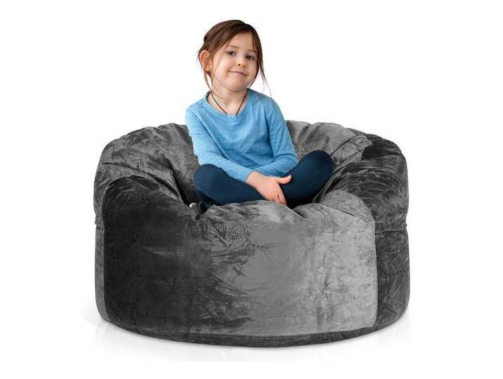 Green Bean Sitzsack Riesen-Sitzsack Jumbo XXL Velours (Riesensitzsack mit Memory-Schaum Flockenfüllung, Made in Germany - in 5 Größen (3ft - 7ft), Hülle abnehmbar mit Reißerschluss von OTTO