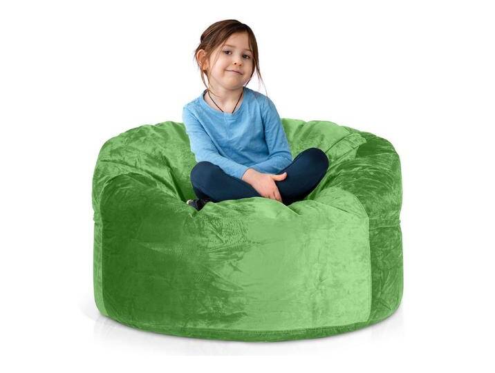 Green Bean Sitzsack Riesen-Sitzsack Jumbo XXL Velours (Riesensitzsack mit Memory-Schaum Flockenfüllung, Made in Germany - in 5 Größen (3ft - 7ft), Hülle abnehmbar mit Reißerschluss von OTTO