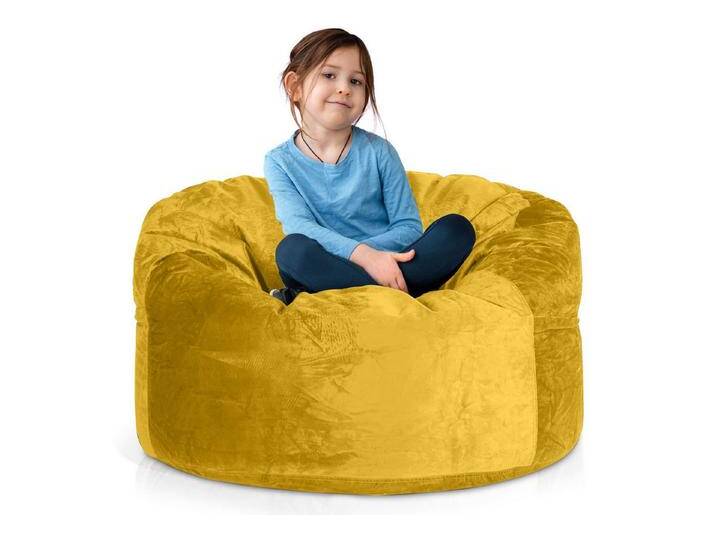 Green Bean Sitzsack Riesen-Sitzsack Jumbo XXL Velours (Riesensitzsack mit Memory-Schaum Flockenfüllung, Made in Germany - in 5 Größen (3ft - 7ft), Hülle abnehmbar mit Reißerschluss von OTTO