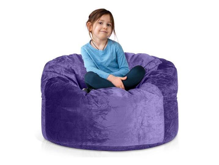 Green Bean Sitzsack Riesen-Sitzsack Jumbo XXL Velours (Riesensitzsack mit Memory-Schaum Flockenfüllung, Made in Germany - in 5 Größen (3ft - 7ft), Hülle abnehmbar mit Reißerschluss von OTTO