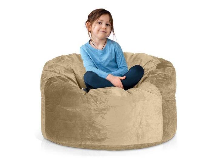 Green Bean Sitzsack Riesen-Sitzsack Jumbo XXL Velours (Riesensitzsack mit Memory-Schaum Flockenfüllung, Made in Germany - in 5 Größen (3ft - 7ft), Hülle abnehmbar mit Reißerschluss von OTTO