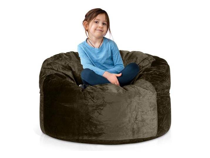 Green Bean Sitzsack Riesen-Sitzsack Jumbo XXL Velours (Riesensitzsack mit Memory-Schaum Flockenfüllung, Made in Germany - in 5 Größen (3ft - 7ft), Hülle abnehmbar mit Reißerschluss von OTTO