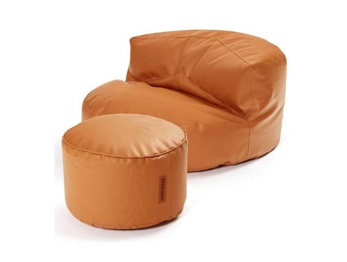 Green Bean Sitzsack Sofa + Pouf Sitzsack als Set aus Kunstleder, EPS Perlen Füllung ca. 90x45cm - Couch XXL Riesensitzsack Lounge, Stay Cognac Green Bean Sitzsack Sofa + Pouf Sitzsack als Set aus Kunstleder, EPS Perlen Füllung ca. 90x45cm - Couch XXL Riesensitzsack Lounge, Stay Cognac von OTTO