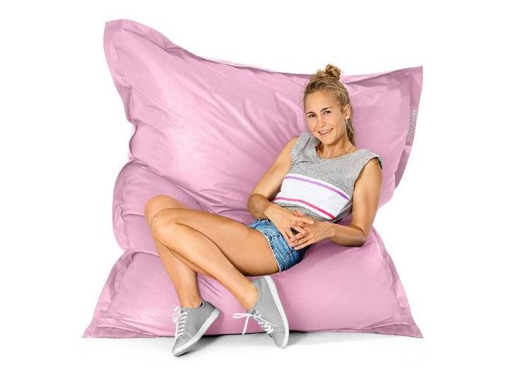 Green Bean Sitzsack Square Outdoor, 140x180cm Kinder & Erwachsene Bean Bag EPS Perlen Füllung, rosa, Rosa von OTTO