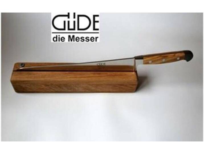 Güde Messer Solingen Brotmesser Güde Brotmesser Messer 32 cm Griff Olive mit Messerhalter aus Eiche von OTTO