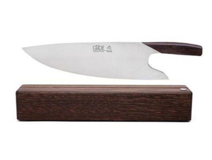 Güde Messer Solingen Kochmesser GüdeThe Knife mit Grenadill Holzgriff und Messerblock aus Räuchereiche von OTTO