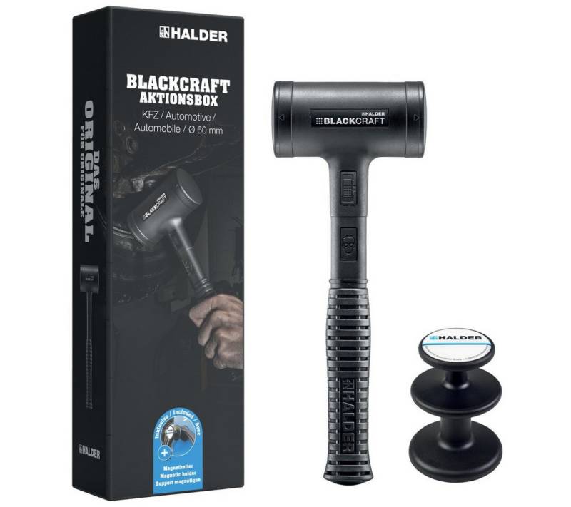 Gummihammer HALDER BLACKCRAFT Aktionsbox KFZ Schonhammer Ø 60 mm und Magnethalter von OTTO