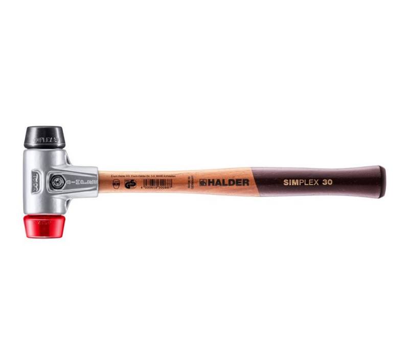 Gummihammer HALDER SIMPLEX Schonhammer Ø 30 mm Gummi schwarz / Plastik rot mit Gummihammer HALDER SIMPLEX Schonhammer Ø 30 mm Gummi schwarz / Plastik rot mit von OTTO