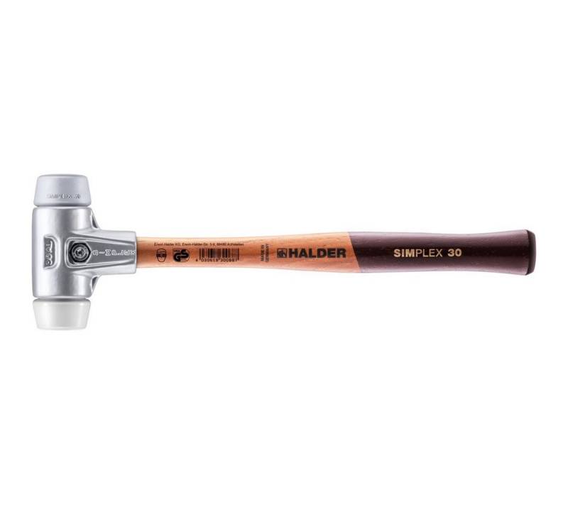 Gummihammer HALDER SIMPLEX Schonhammer Ø 30 mm TPE-mid grau / Superplastik mit von OTTO