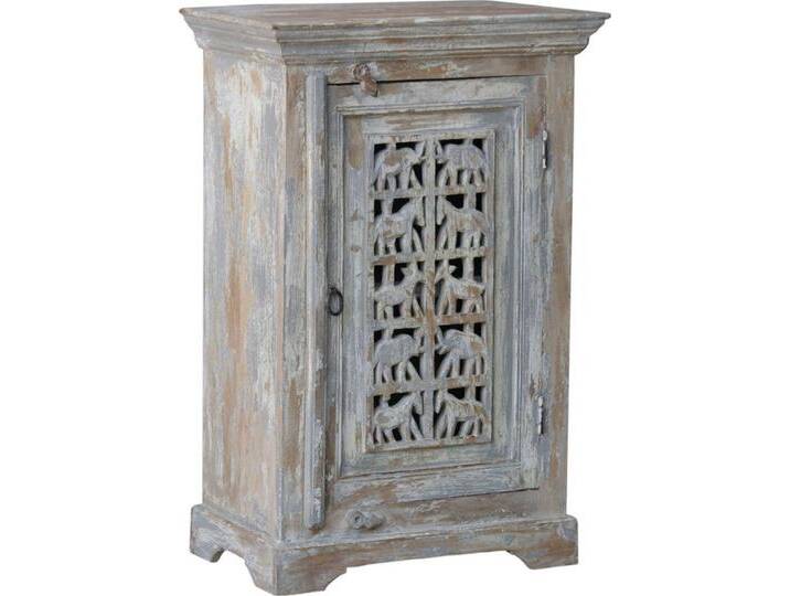 Guru-Shop Beistellschrank Vintage Beistellschrank, Kommode,.., weiß, Mangoholz von OTTO