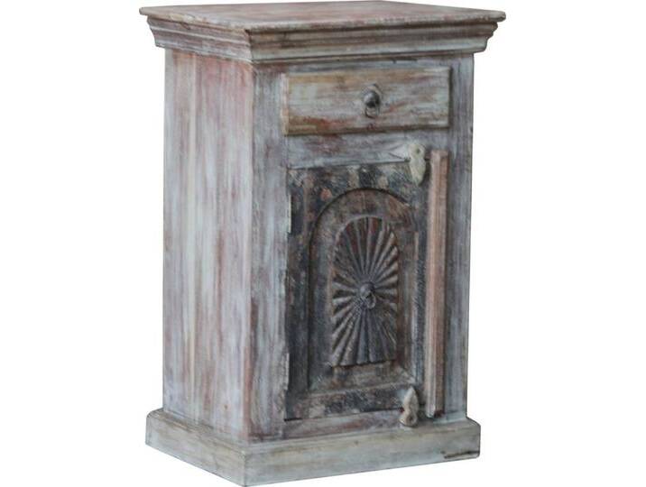 Guru-Shop Beistellschrank Vintage Beistellschrank, Kommode,.., weiß, Recycled Wood, Teakholz recycelt, Modell S5 von OTTO