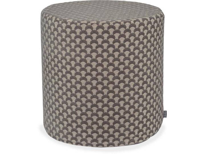 H.O.C.K. Sitzhocker Amelie Hocker Pouf Ø45x45cm grau Halbmond, Hocker: Bequem, vielseitig, Wohnzimmer, Schlafzimmer & Flur, grau von OTTO