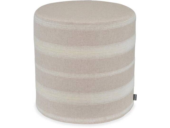 H.O.C.K. Sitzhocker Collin Hocker rund Pouf ø45x45cm Streifen natur ecru, Hocker: Bequem, vielseitig, Wohnzimmer, Schlafzimmer & Flur, beige von OTTO