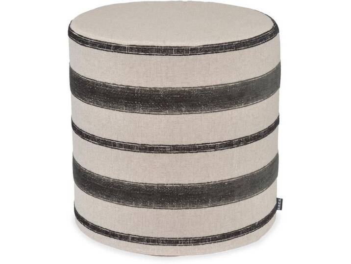 H.O.C.K. Sitzhocker Collin Hocker rund Pouf ø45x45cm Streifen schwarz col. 193015, Hocker: Bequem, vielseitig, Wohnzimmer, Schlafzimmer & Flur von OTTO