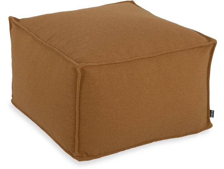 H.O.C.K. Sitzhocker Livigno Bean Cube Pouf 55x55x35cm, Hocker: Bequem, vielseitig, Wohnzimmer, Schlafzimmer & Flur, caramel von OTTO