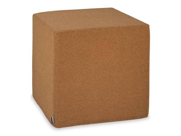 H.O.C.K. Sitzhocker Livigno Cube / Sitzwürfel 45x45x45cm, Hocker: Bequem, vielseitig, Wohnzimmer, Schlafzimmer & Flur, caramel von OTTO