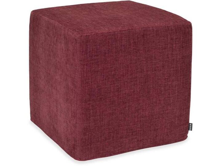H.O.C.K. Sitzhocker Lucky Hocker Cube eckig 45x45x45cm bordeaux col. 80, Hocker: Bequem, vielseitig, Wohnzimmer, Schlafzimmer & Flur von OTTO