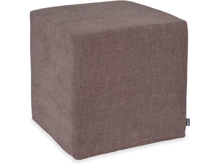 H.O.C.K. Sitzhocker Lucky Hocker Cube eckig 45x45x45cm braun col. 800, Hocker: Bequem, vielseitig, Wohnzimmer, Schlafzimmer & Flur, braun von OTTO