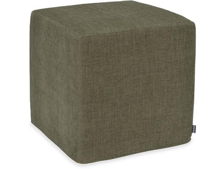 H.O.C.K. Sitzhocker Lucky Hocker Cube eckig 45x45x45cm olive col. 204, Hocker: Bequem, vielseitig, Wohnzimmer, Schlafzimmer & Flur, grün von OTTO