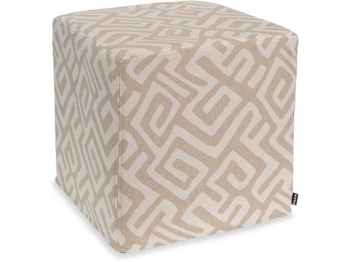 H.O.C.K. Sitzhocker Naira Hocker Cube eckig 45x45x45cm gemustert col. 0 weiß, Hocker: Bequem, vielseitig, Wohnzimmer, Schlafzimmer & Flur, beige von OTTO
