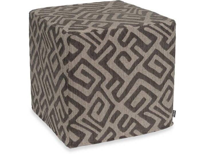 H.O.C.K. Sitzhocker Naira Hocker Cube eckig 45x45x45cm gemustert col. 9 grau, Hocker: Bequem, vielseitig, Wohnzimmer, Schlafzimmer & Flur, grau von OTTO