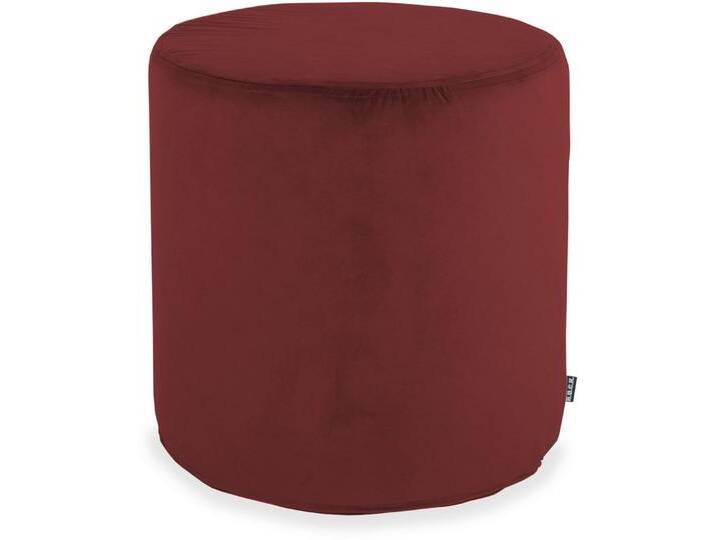 H.O.C.K. Sitzhocker Nobile Samt Hocker rund Pouf ø45x45cm indian-red, Hocker: Bequem, vielseitig, Wohnzimmer, Schlafzimmer & Flur, rot von OTTO