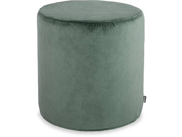 H.O.C.K. Sitzhocker Nobile Samt Hocker rund Pouf ø45x45cm lindgrün-pale green, Hocker: Bequem, vielseitig, Wohnzimmer, Schlafzimmer & Flur, grün von OTTO