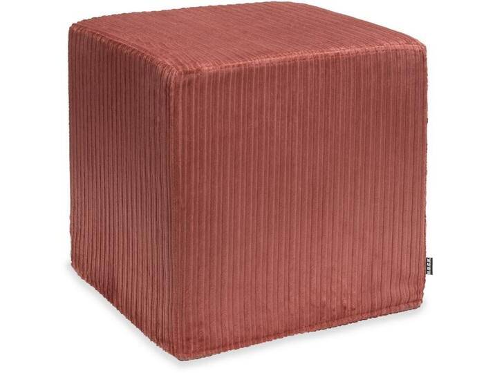 H.O.C.K. Sitzhocker Precious Cord Hocker Cube eckig 45x45x45cm Cordsamt altrosa, Hocker: Bequem, vielseitig, Wohnzimmer, Schlafzimmer & Flur, rosa von OTTO