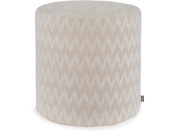 H.O.C.K. Sitzhocker Svantje Hocker Pouf Ø45x45cm weiß Zick-Zack, Hocker: Bequem, vielseitig, Wohnzimmer, Schlafzimmer & Flur, weiß von OTTO