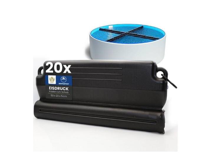 HAF Pool-Abdeckplane Eisdruckpolster Pool Überwinterung Effektiver Schutz vor Frostschäden (Inkl. Haken zur Verbindung der Polster, 20-St., Größe pro Stück: 50 x 23 x 5 cm), Expansionskräfte werden kontrolliert abgeleitet von OTTO