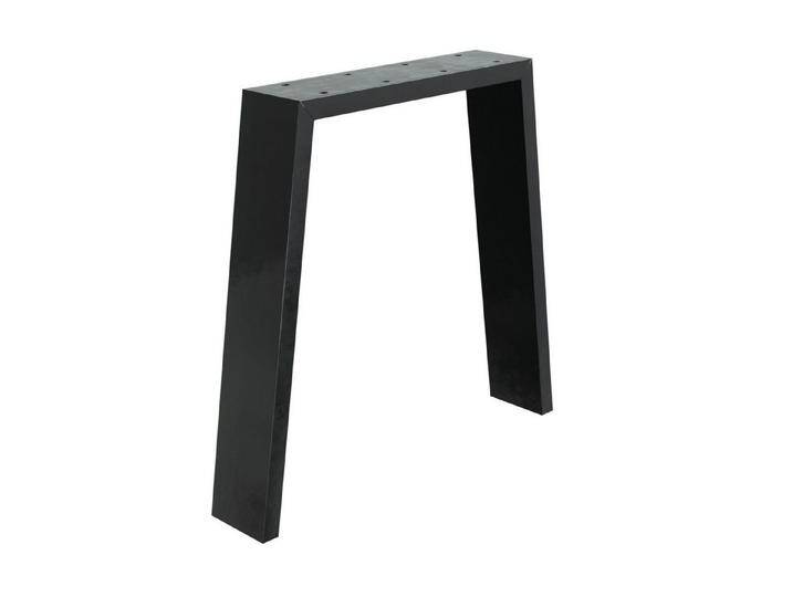 HAGO Tischbein Tischgestell Set 2 Stück Trapez Industie-Stahl Bankkufen Grau 44x42cm, grau von OTTO