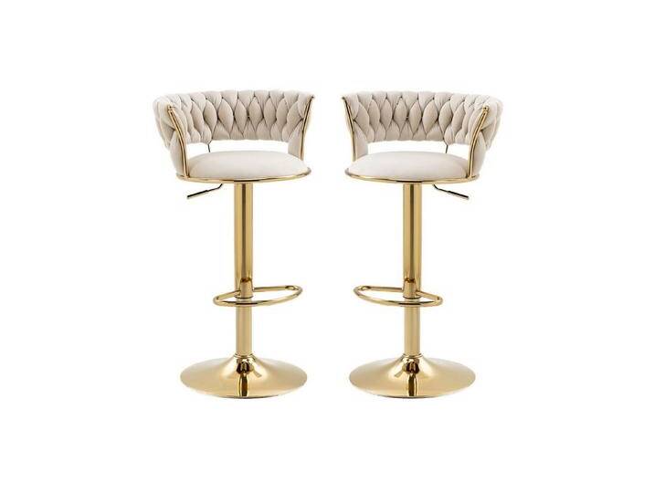 HAUSS SPOLE Barhocker 2er-Set Barstühle Küchenstühle Bistrohocker höhenverstellbar (2 St), beige, Beige von OTTO