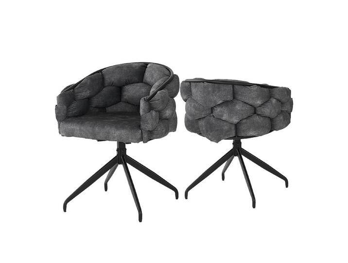 HAUSS SPOLE Drehstuhl 2er Drehstuhl 360° drehbar, mit Rückenlehne, Ergonomischer Stuhl, Grau (Polsterstuhl, Wohnzimmerstuhl, Küchenstuhl, 2 St), Ergonomischer Stuhl, Bubble Stühle von OTTO