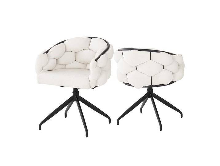 HAUSS SPOLE Drehstuhl 2er Drehstuhl 360° drehbar, mit Rückenlehne, Ergonomischer Stuhl Beige (Polsterstuhl, Wohnzimmerstuhl, Küchenstuhl, 2 St), Ergonomischer Stuhl, Bubble Stühle von OTTO