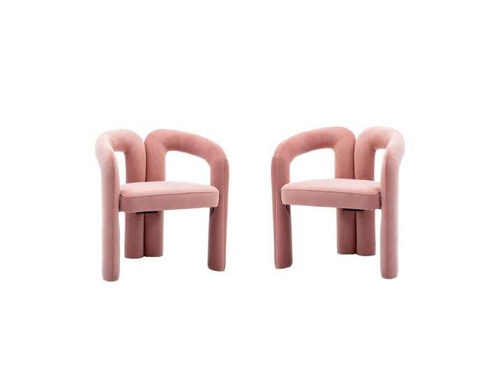 HAUSS SPOLE Drehstuhl Polsterstuhl Relaxsessel mit Protektoren, hochdichtem Schaumstoff (2 St), rosa, Rosa von OTTO