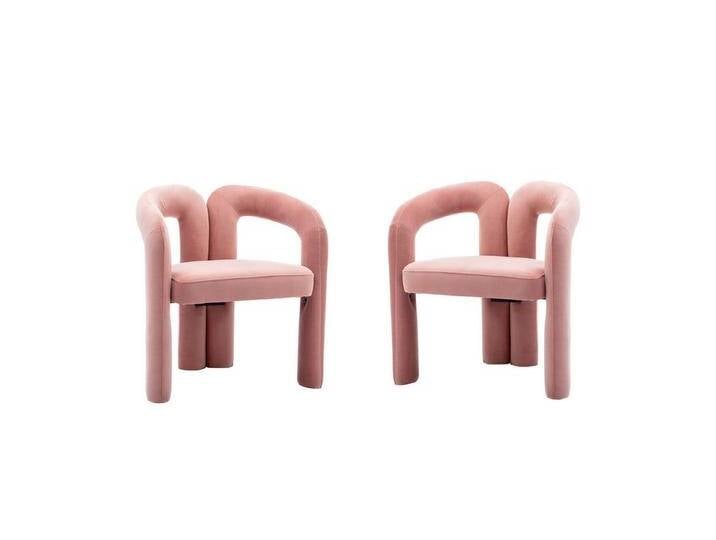 HAUSS SPOLE Drehstuhl Polsterstuhl Relaxsessel mit Protektoren, hochdichtem Schaumstoff (2 St), rosa, Rosa von OTTO