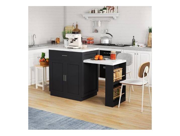 HAUSS SPOLE Esstisch Buffetschrank Kücheninsel mit ausziehbarem Esstisch & Steckdose (mit ausziehbarem Esstisch für 4–6 Personen, zweifarbiger Küchentisch mit Steckdosenleiste und USB-Anschluss, Stauraum mit Schubladen und offenen Regalen., L 211x W 55 x H 89.5cm) HAUSS SPOLE Esstisch Buffetschrank Kücheninsel mit ausziehbarem Esstisch & Steckdose (mit ausziehbarem Esstisch für 4–6 Personen, zweifarbiger Küchentisch mit Steckdosenleiste und USB-Anschluss, Stauraum mit Schubladen und offenen Regalen., L 211x W 55 x H 89.5cm) von OTTO