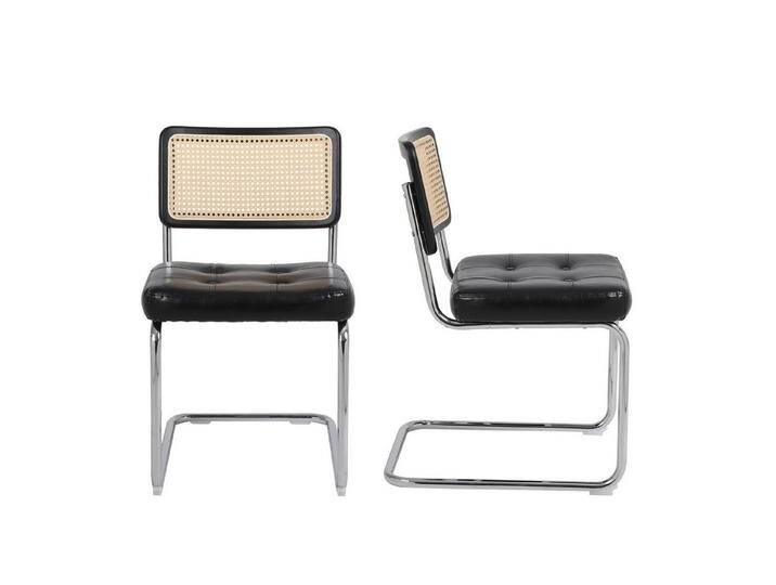 HAUSS SPOLE Esszimmerstuhl Esszimmerstühle 2er Set Sessel Rattan-Esszimmerstühle (Akzentstühle Rattan Esszimmerstühle Set von 2), gepolsterte getuftete Kunstleder von OTTO