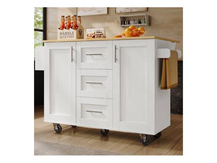 HAUSS SPOLE Kücheninsel mit abnehmbaren Trennwände, Rollen, seitlicher Handtuchhalter, weiß, (Vielseitiger Küchenwagen mit abnehmbaren Trennwänden, flexibel als Kücheninsel oder Esstisch nutzbar – 5 Rollen für Mobilität, Handtuchhalter und Stauraum – Modernes Design mit Holzmaserung für Küche, Esszimmer & kleine Räume), mit Arbeitsplatte HAUSS SPOLE Kücheninsel mit abnehmbaren Trennwände, Rollen, seitlicher Handtuchhalter, weiß, (Vielseitiger Küchenwagen mit abnehmbaren Trennwänden, flexibel als Kücheninsel oder Esstisch nutzbar – 5 Rollen für Mobilität, Handtuchhalter und Stauraum – Modernes Design mit Holzmaserung für Küche, Esszimmer & kleine Räume), mit Arbeitsplatte von OTTO