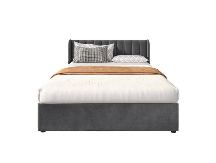 HAUSS SPOLE Polsterbett Doppelbett Polsterbett Funktionsbett Bettrahmen Holzbett (Einfach zu installieren, 160 x 200 cm), Schlichter und stilvoller Samt-Look von OTTO