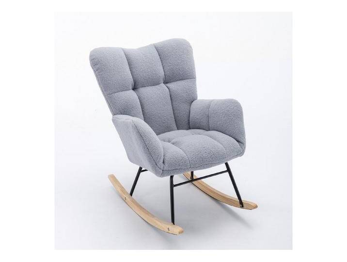 HAUSS SPOLE Schaukelstuhl Stillsessel Relaxsessel Wohnzimmersessel Schwingsessel Akzentstuhl (weicher Teddyplüsch-Schaukelstuhl), Bequemer Schaukelstuhl von OTTO