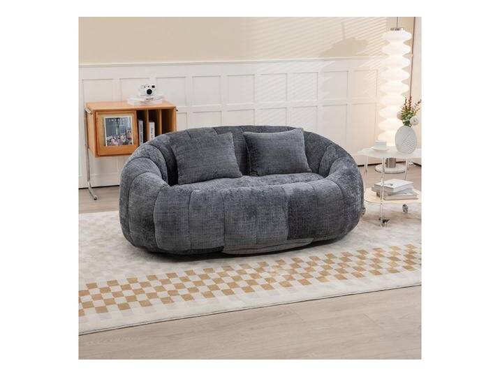 HAUSS SPOLE Schlafsofa Sitzsack Relaxsessel Posterstuhl, Extrabreit Lazy Sofa mit 2 Kissen, grau, Grau von OTTO