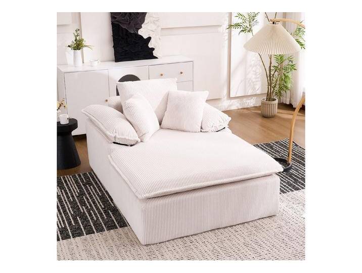 HAUSS SPOLE Schlafsofa mit Schlaffunktion Wohnzimmersofa Relaxsfoa Sitzsack mit Armlehnen, weiß, Weiß HAUSS SPOLE Schlafsofa mit Schlaffunktion Wohnzimmersofa Relaxsfoa Sitzsack mit Armlehnen, weiß, Weiß von OTTO