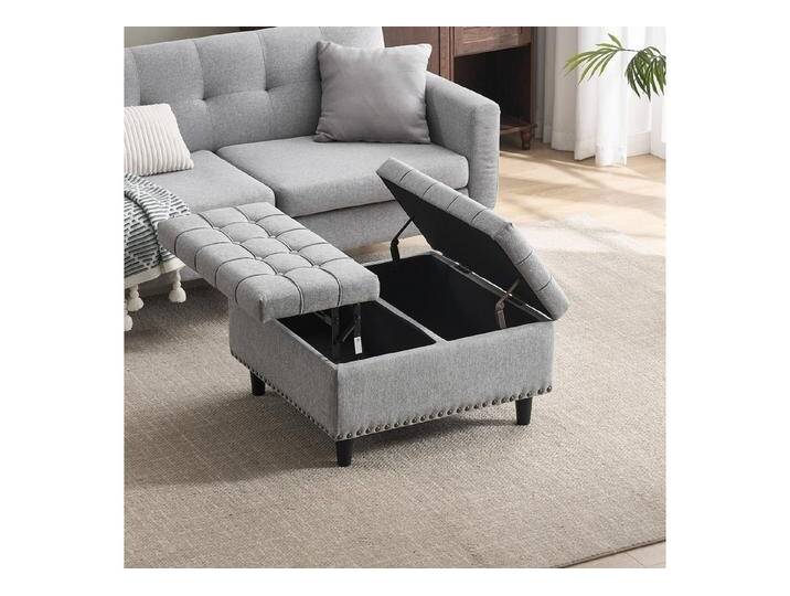 HAUSS SPOLE Sitzbank schlafzimmer/wohnzimmer,Truhenbank mit stauraum,anhebbare anhebbare, grau, Grau von OTTO