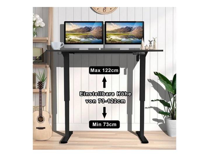 HOMALL Schreibtisch Basis Super Elektrisch Höhenverstellbarer Schreibtisch mit Tischplatte, schwarz, Schwarz von OTTO